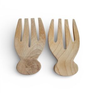 Wooden Salad Forks Salad Hands Serving Utensils